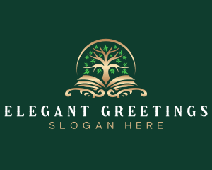 Elegant Book Tree logo design