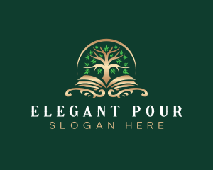 Elegant Book Tree logo design