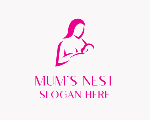 Mum - Childcare Breastfeed Mother logo design