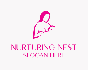 Childcare Breastfeed Mother logo design