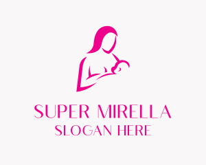 Breastfeeding - Childcare Breastfeed Mother logo design