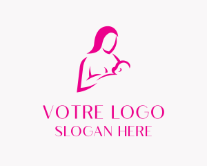 Maternity - Childcare Breastfeed Mother logo design