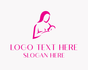 Mom - Childcare Breastfeed Mother logo design