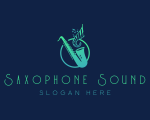 Saxophone Musical Instrument logo design