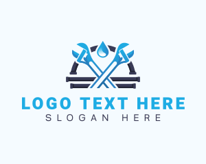 Wrench - Maintenance Pipe Wrench logo design