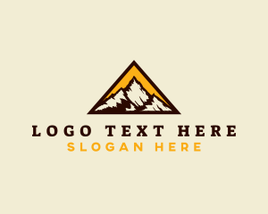 French Alps - Mountain Peak Triangle logo design