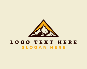 Ridge - Mountain Peak Triangle logo design