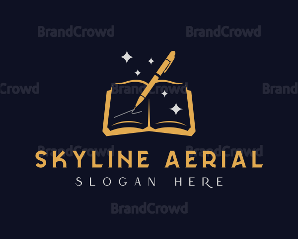 Book Pen Writing Logo