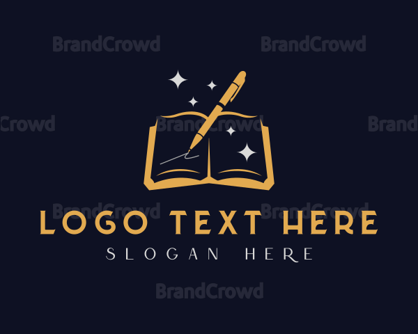 Book Pen Writing Logo