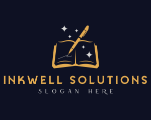 Writing - Book Pen Writing logo design