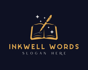 Writing - Book Pen Writing logo design