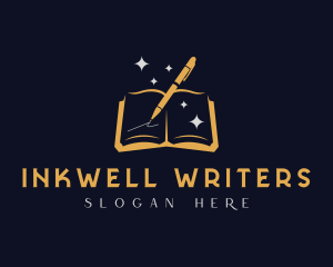 Writing - Book Pen Writing logo design