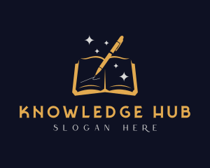 Book Pen Writing logo design