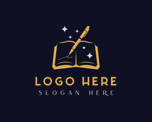 Writer - Book Pen Writing logo design