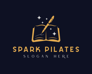 Author - Book Pen Writing logo design