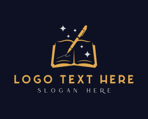 Notes - Book Pen Writing logo design