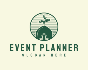 Planting Shovel Tool Logo