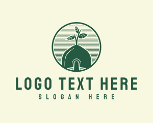 Land - Planting Shovel Tool logo design