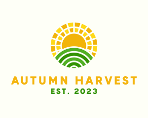 Harvest Field Sun logo design