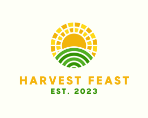 Harvest Field Sun logo design