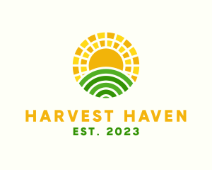 Harvest Field Sun logo design