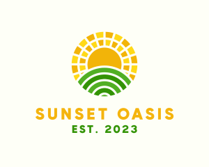 Harvest Field Sun logo design