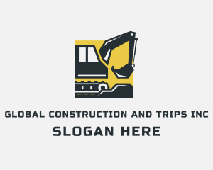 Backhoe Construction Machinery  logo design