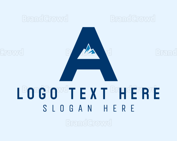 Mountain Peak Letter A Logo