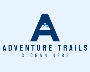 Mountain Peak Letter A  logo design