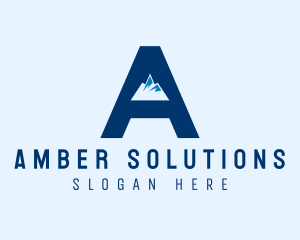 Mountain Peak Letter A  logo design