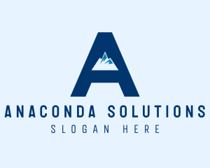 Mountain Peak Letter A  logo design