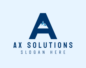 Mountain Peak Letter A  logo design