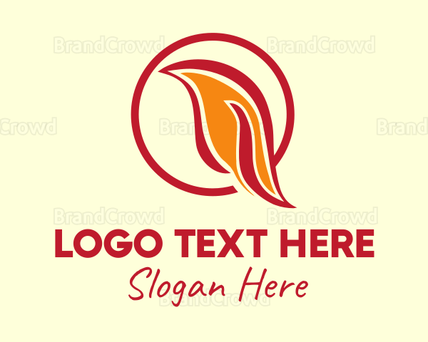 Red Flame Bird Logo