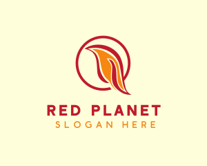 Red Flame Dove logo design