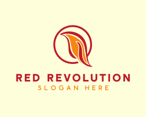 Red Flame Dove logo design