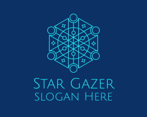 Intersecting Astral Star logo design