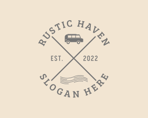 Hipster Car Travel logo design