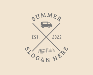 Hipster Car Travel logo design