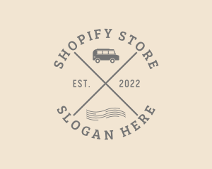 Hipster Car Travel logo design