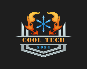 Fridge - Hot Snowflake Airconditioning logo design