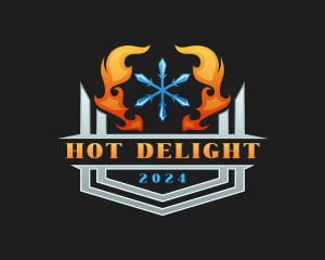 Hot Snowflake Airconditioning logo design