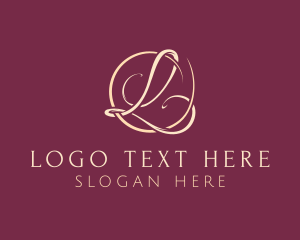 Salon - Feminine Script Letter L logo design