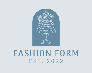 Fashion Petticoat Mannequin Sewing logo design