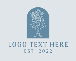 Bridal Designer - Fashion Petticoat Mannequin Sewing logo design