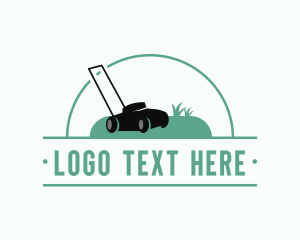 Gardening Lawn Mower Logo