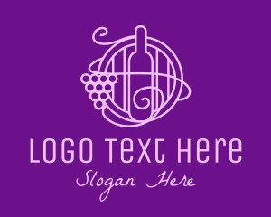 Purple - Wine Orchard Barrel logo design