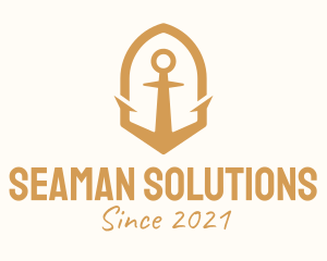 Seaman - Golden Anchor Seaman logo design
