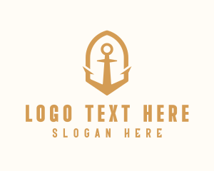 Transportation - Golden Anchor Seaman logo design