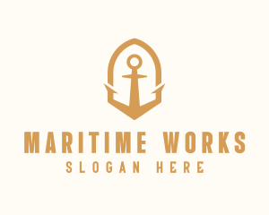 Golden Anchor Seaman logo design