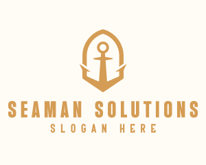 Golden Anchor Seaman logo design